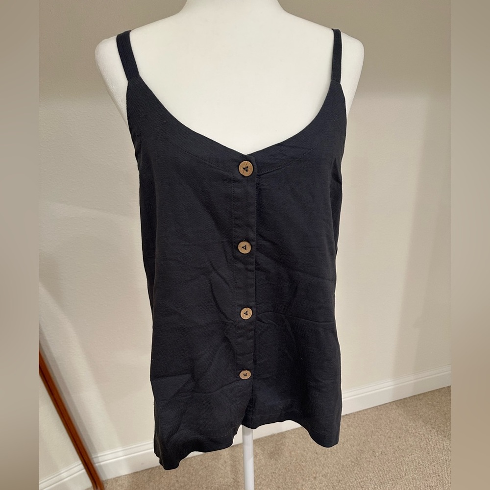 Ten Tree Organic Cotton and Hemp Front Button Tank
